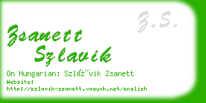 zsanett szlavik business card